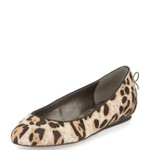 Sam Edelman Joya Animal-Print Calf Hair Flat Sz 8